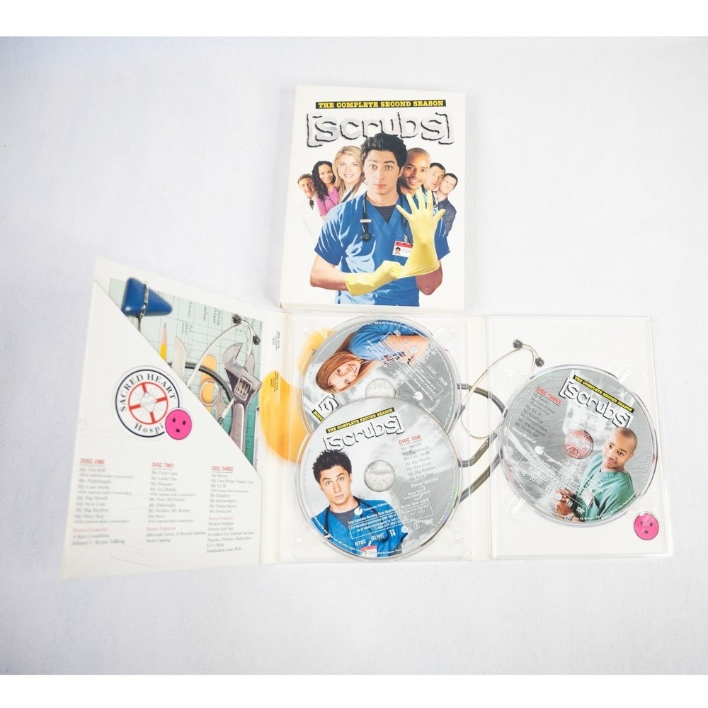 Scrubs: The Complete Second Season (DVD, 2002, 3 Discs) Comedy TV Series